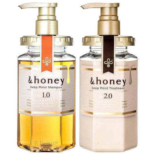 &HONEY Deep Moist Hair Shampoo & Treatment Set 440ml: Transform Your Hair with Japanese Luxury