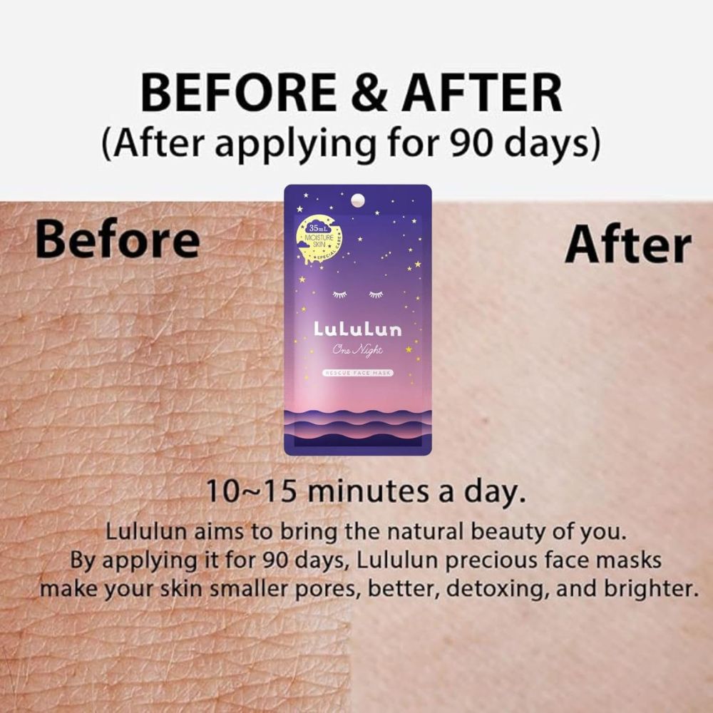 LULULUN One Night Rescue Face Mask 5 Bags